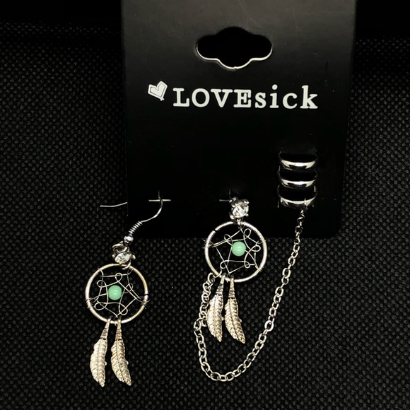 LOVEsick dream catcher earring and cuff set - Picture 2 of 4
